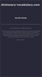 Mobile Screenshot of dictionary-vocabulary.com